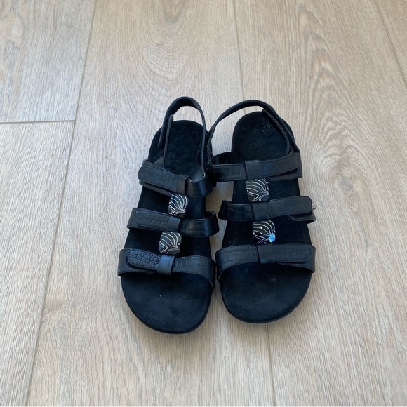 Vionic Amber Sandals Strappy Black Sandals Size 8 Orthopedic Summer - Picture 1 of 5